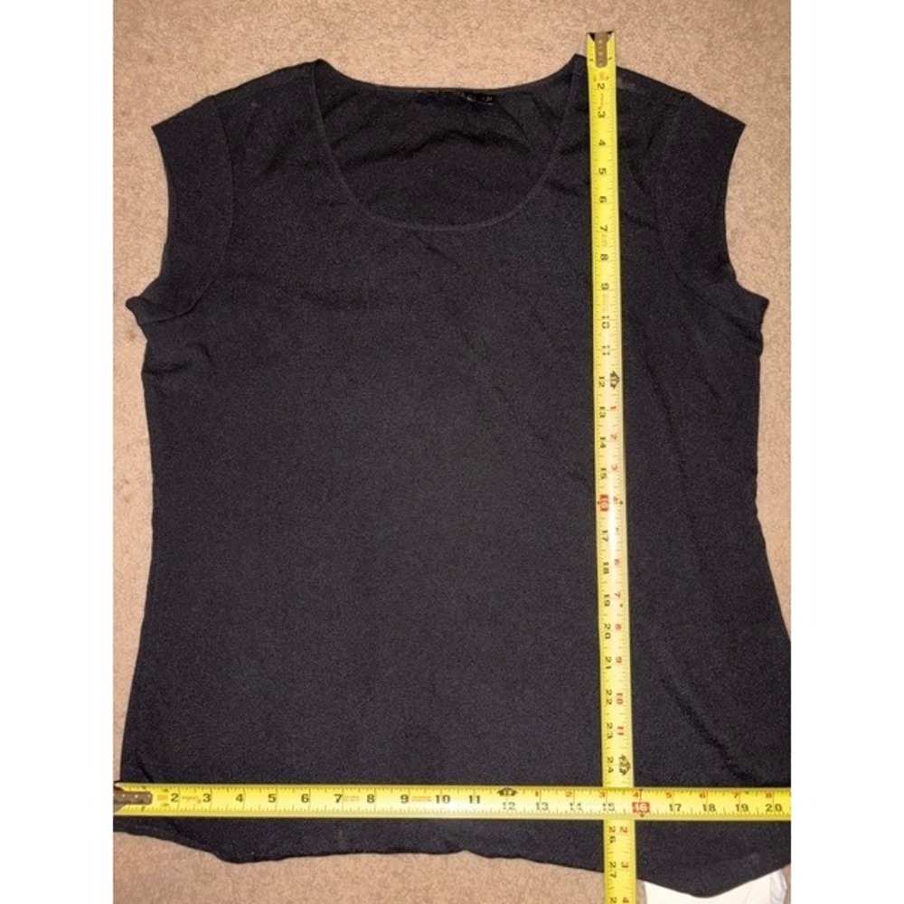 The Limited Womens Black Scoop Neck Sleeveless Blouse Shell Top Size L T56-39